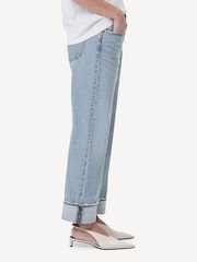 AGOLDE Blue Fran Cuffed Low Rise Relaxed Jeans - Image 4 of 8