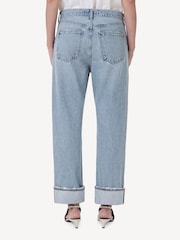 AGOLDE Blue Fran Cuffed Low Rise Relaxed Jeans - Image 5 of 8