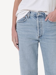 AGOLDE Blue Fran Cuffed Low Rise Relaxed Jeans - Image 8 of 8