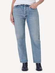 AGOLDE Light Blue 90's Pinch Waist High Rise Straight Jeans - Image 1 of 6