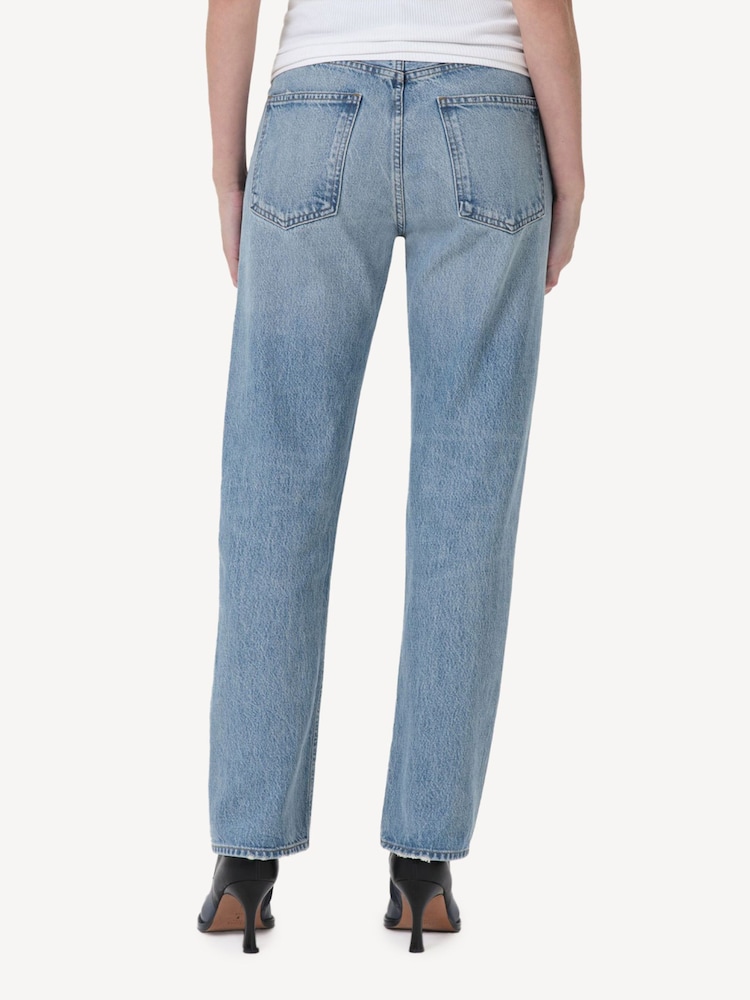 AGOLDE Light Blue 90's Pinch Waist High Rise Straight Jeans - Image 2 of 6