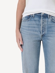 AGOLDE Light Blue 90's Pinch Waist High Rise Straight Jeans - Image 5 of 6