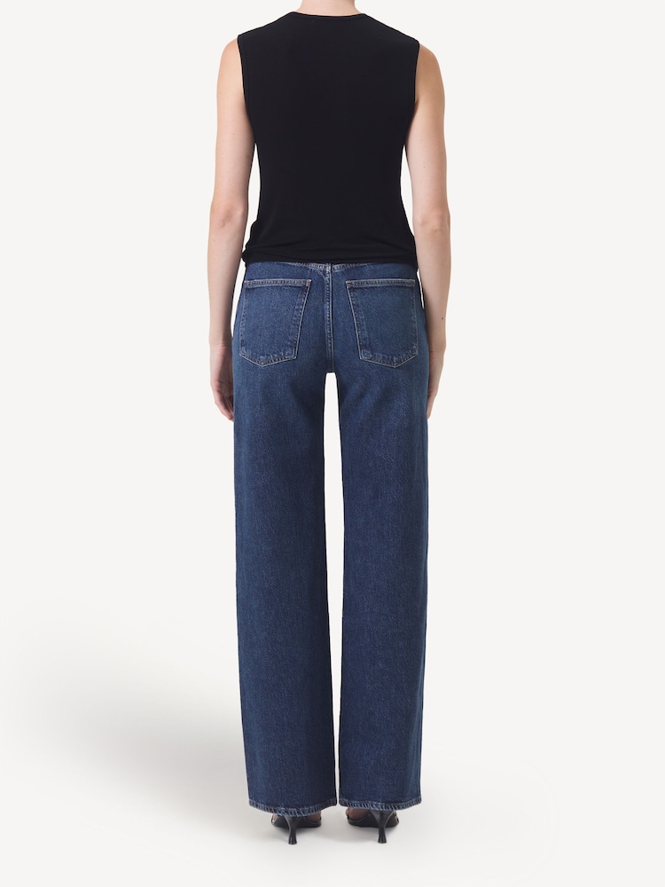 AGOLDE Blue Harper Mid Rise Relaxed Straight Jeans - Image 2 of 5