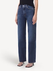 AGOLDE Blue Harper Mid Rise Relaxed Straight Jeans - Image 4 of 5