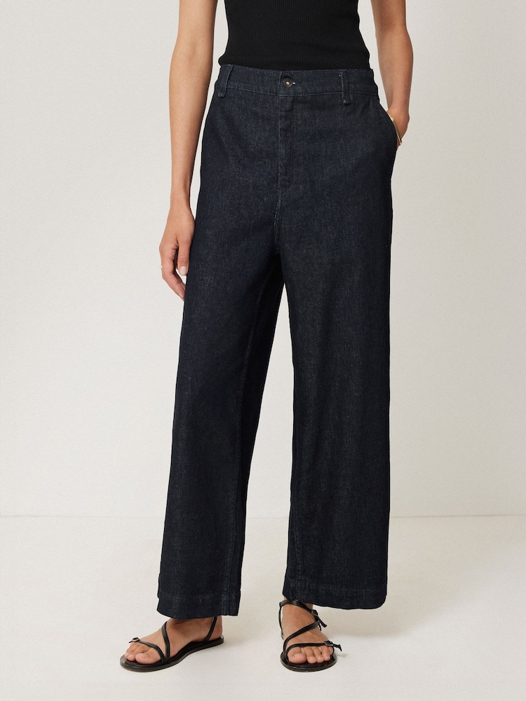 Jigsaw Blue Hampstead Wide Leg Jeans - Image 1 of 7