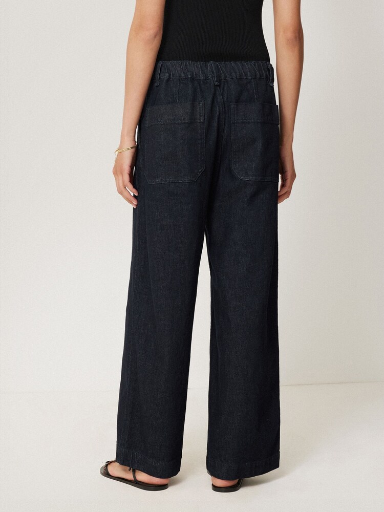 Jigsaw Blue Hampstead Wide Leg Jeans - Image 2 of 7 Jigsaw Blue Hampstead Wide Leg Jeans - Image 2 of 7