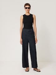 Jigsaw Blue Hampstead Wide Leg Jeans - Image 3 of 7