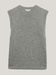 Jigsaw Grey Cashmere Crew Neck Tank - Image 7 of 7