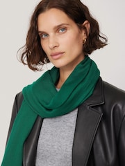 Jigsaw Dark Green Wool Silk Pashmina Scarf - Image 2 of 4