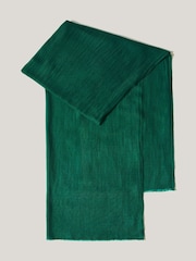 Jigsaw Dark Green Wool Silk Pashmina Scarf - Image 4 of 4