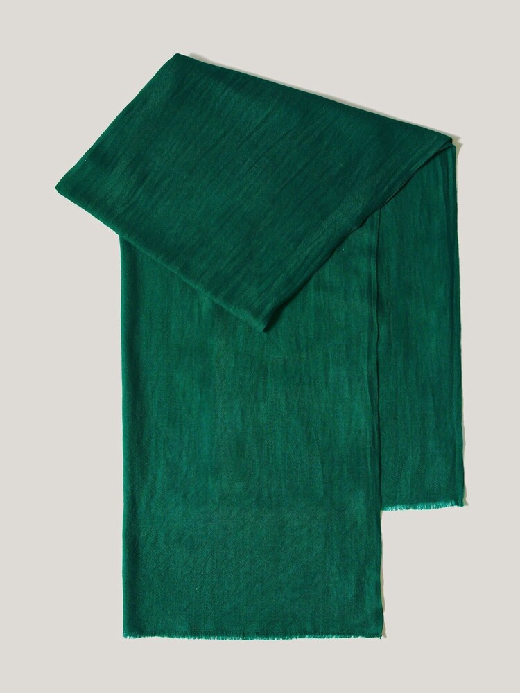 Jigsaw Dark Green Wool Silk Pashmina Scarf - Image 4 of 4