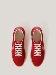 Jigsaw Red Portland Vintage Classic Trainers - Image 2 of 5
