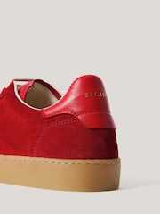Jigsaw Red Portland Vintage Classic Trainers - Image 3 of 5