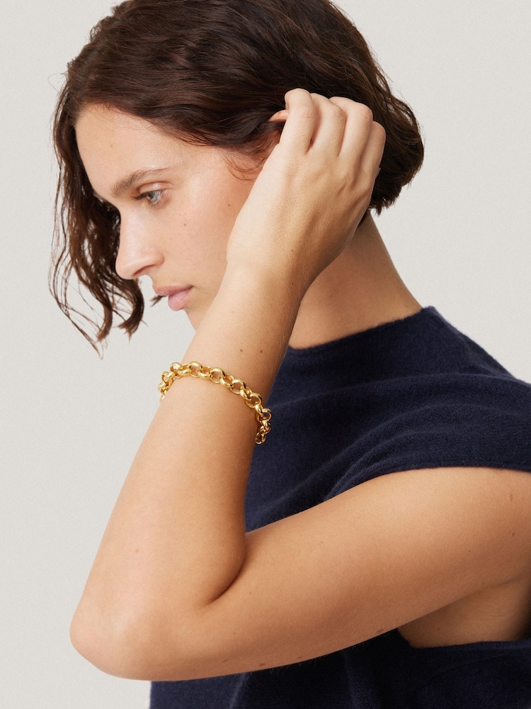 Jigsaw Gold Tone Belcher Chain Bracelet - Image 3 of 3