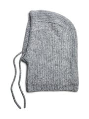 PIECES Grey Ribbed Knit Snood Balaclava Winter Hat - Image 2 of 4