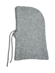 PIECES Grey Ribbed Knit Snood Balaclava Winter Hat - Image 3 of 4