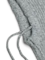 PIECES Grey Ribbed Knit Snood Balaclava Winter Hat - Image 4 of 4