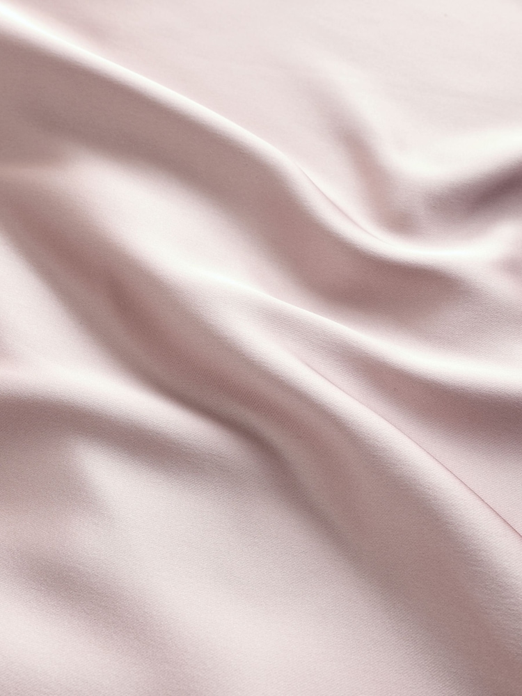 vieux rose - Peignoir de demoiselle d'honneur Satin Maxi à une épaule avec col écharpe - Image 7 de 7