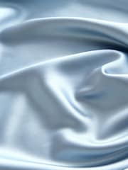 Dusky Blue Bridesmaid Satin Maxi One Shoulder Scarf Neck Dress - Image 8 of 8