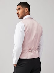 Pink Textured Silk Waistcoat - Image 2 of 9