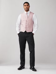 Pink Textured Silk Waistcoat - Image 3 of 9