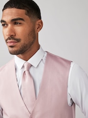 Pink Textured Silk Waistcoat - Image 4 of 9