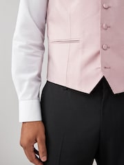 Pink Textured Silk Waistcoat - Image 5 of 9