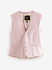 Pink Textured Silk Waistcoat - Image 7 of 9