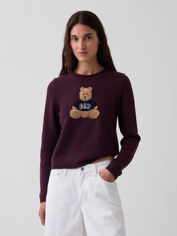 Burgundy Brannan Bear - Gap Rolled Neck Jumper - Imagen 1 de 4