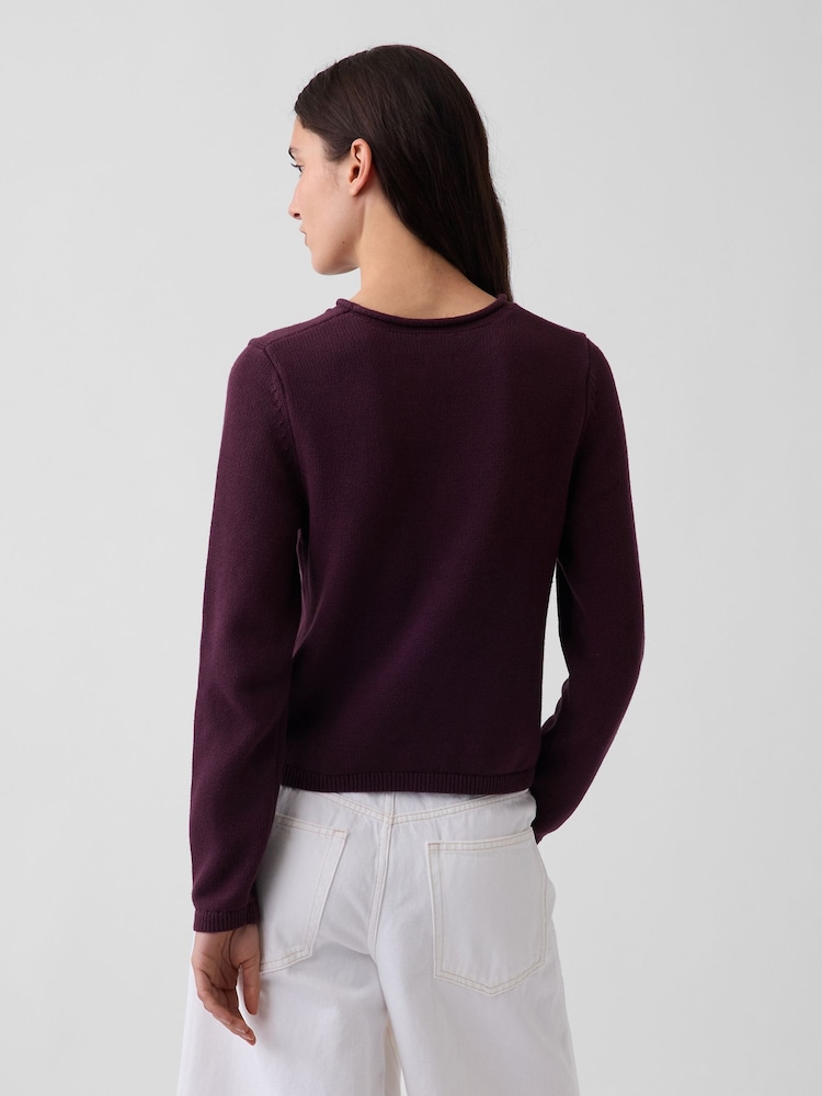 Burgundy Brannan Bear - Gap Rolled Neck Jumper - Imagen 2 de 4