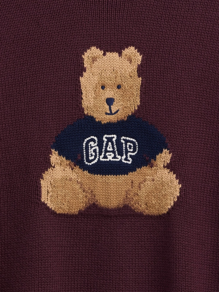 Burgundy Brannan Bear - Gap Rolled Neck Jumper - Imagen 4 de 4