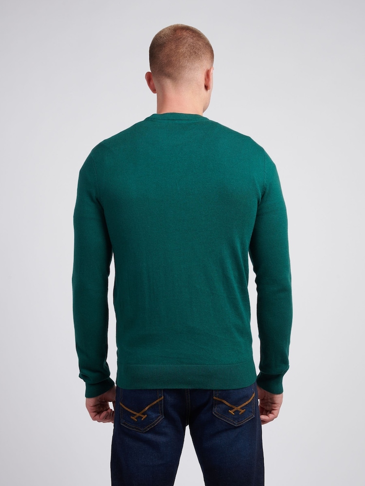 U.S. Polo Assn. Green Mens Cotton Crew Neck Jumper - Image 2 of 7