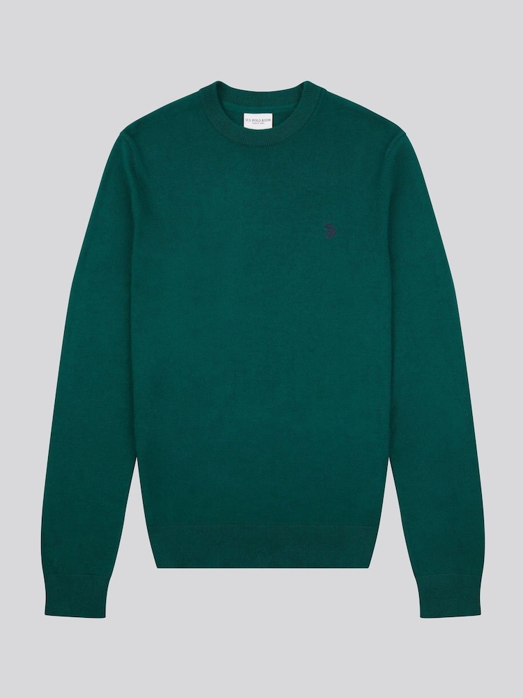 U.S. Polo Assn. Green Mens Cotton Crew Neck Jumper - Image 5 of 7