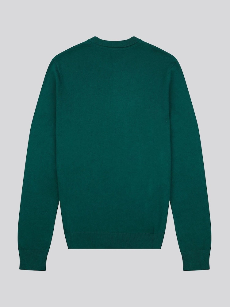 U.S. Polo Assn. Green Mens Cotton Crew Neck Jumper - Image 6 of 7