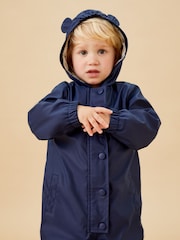 MORI Blue Waterproof Cosy Hooded Puddlesuit - Image 1 of 5