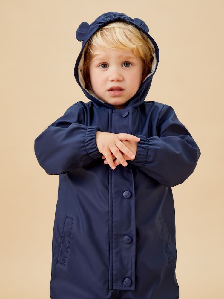 MORI Blue Waterproof Cosy Hooded Puddlesuit - Image 1 of 5