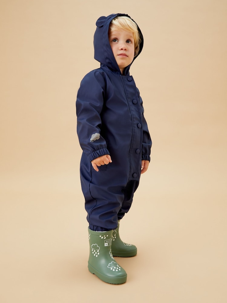MORI Blue Waterproof Cosy Hooded Puddlesuit - Image 2 of 5