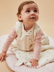 MORI Cream Floral Viscose Cotton Blend Zip 2.5 Tog Sleeping Bag - Image 1 of 2