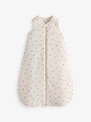 MORI Cream Floral Viscose Cotton Blend Zip 2.5 Tog Sleeping Bag - Image 2 of 2