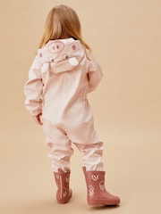 MORI Pink Peppa Pig Waterproof Cosy Hooded Puddlesuit - Image 1 of 8