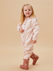 MORI Pink Peppa Pig Waterproof Cosy Hooded Puddlesuit - Image 2 of 8