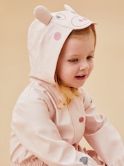 MORI Pink Peppa Pig Waterproof Cosy Hooded Puddlesuit - Image 4 of 8