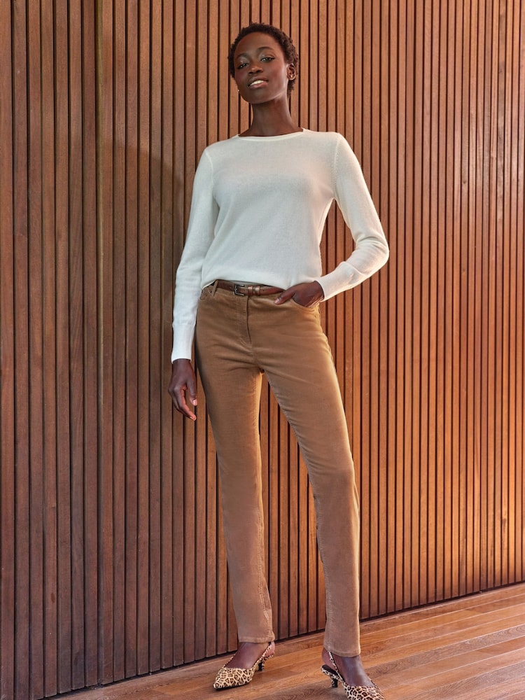 Pure Collection Washed Velvet Jeans - Image 2 of 3