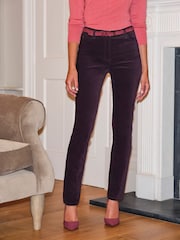 Pure Collection Washed Velvet Jeans - Image 1 of 3