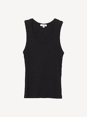 AGOLDE Black Signature Rib Poppy Tank - Image 4 of 4