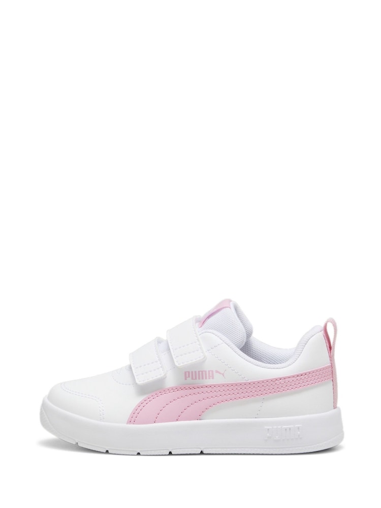 Puma White Boys Courtflex V3 Sneakers - Image 2 of 6