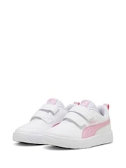 Puma White Boys Courtflex V3 Sneakers - Image 4 of 6