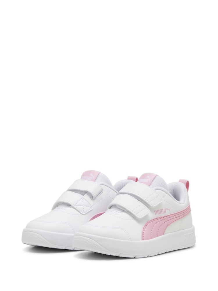 أبيض - حذاء رياضي للأولاد Courtflex V3 من Puma - Image 4 of 6