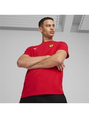 Puma Red Mens Scuderia Ferrari Race Colour Shield T-Shirt - Image 1 of 6
