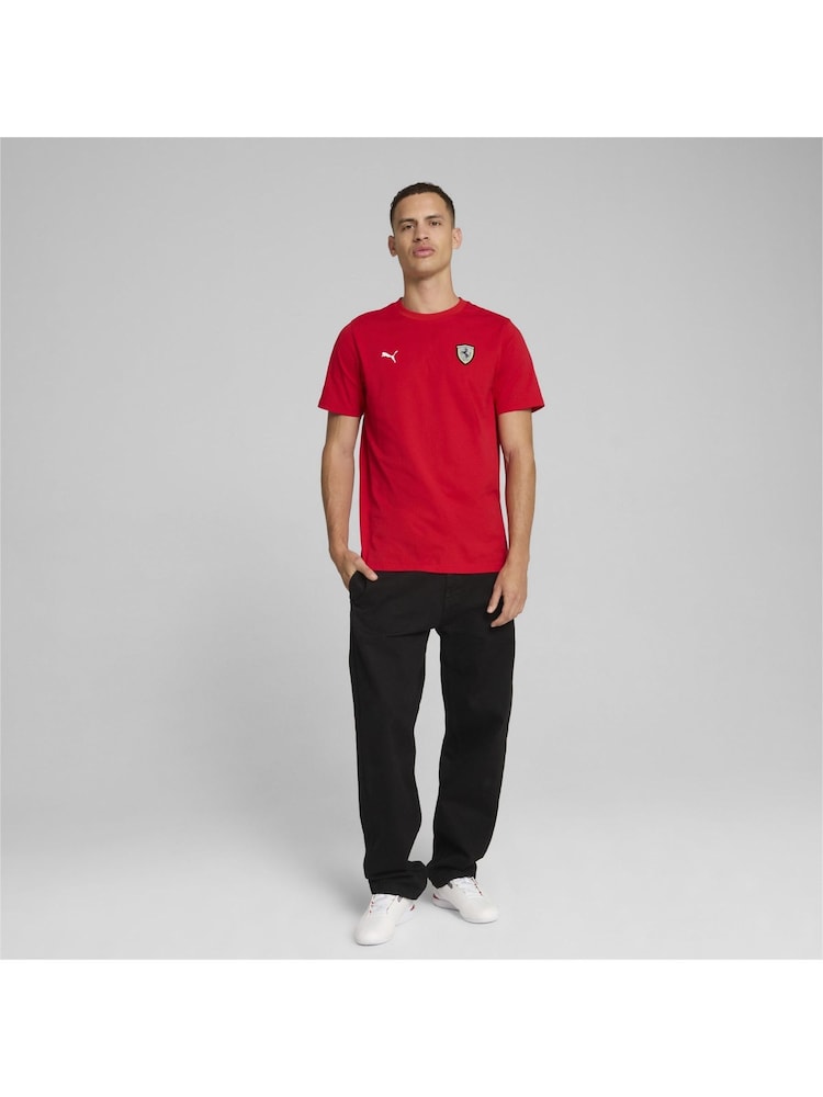 Puma Red Mens Scuderia Ferrari Race Colour Shield T-Shirt - Image 2 of 6